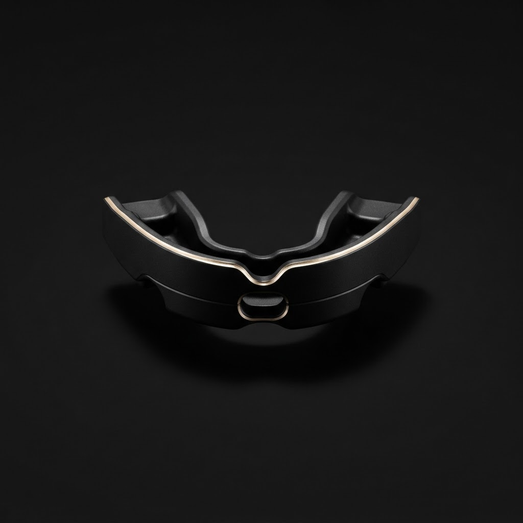Protège-dents SHIELD M-1 en polycarbonate usiné sur fond obsidienne